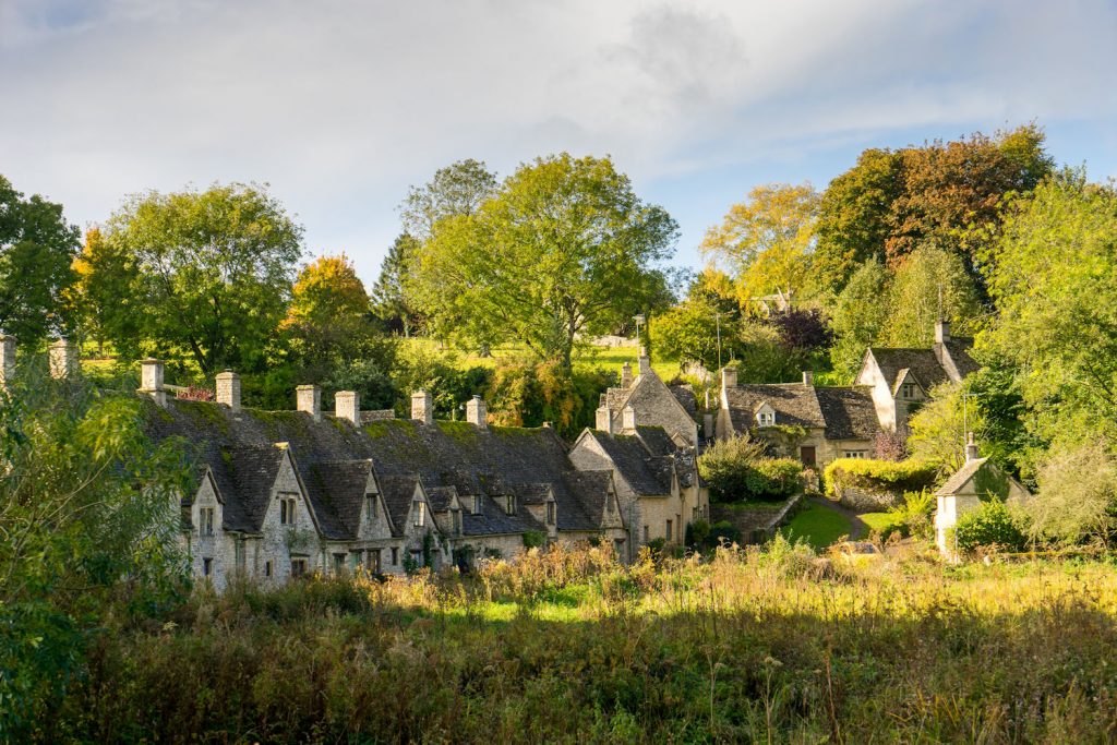 the village of Bibury, Cotswolds, Arlington Row England